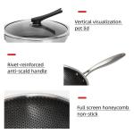 Factory Wholesale PFOA Free Non Stick Works 18/8 Stainless Steel Wok Pan with