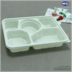 5-Coms Disposable Food Containers With Lids-Microwave, Freezer & Dishwasher Safe