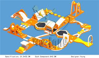 hot exciting custom inflatable water park