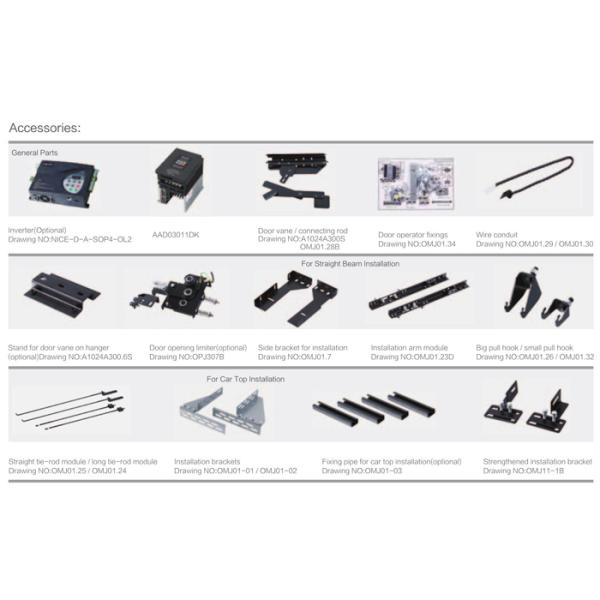 Mitsubishi Type Elevator Door Operator Elevator Center Opening Door VVVF Control System