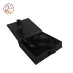 Foldable Jewelry Paper Gift Box Gold Foil Stamping Silk Insert OEM Service