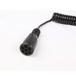 Corrosion Resistant Trailer Power Cord Cable Coiled Trailer Cable 7 Core Black