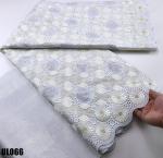 Supoo 100% cotton fabric embroidery fabric Allover Czech Stones voile lace for