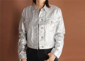 China Stockpapa 100% cotton denim jackets For Women factory