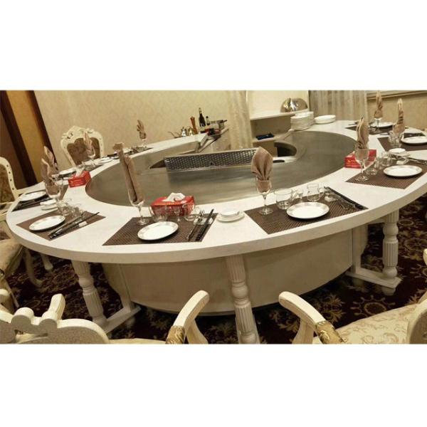 Circle Induction / Electric Hibachi Grill Table For Restaurant Basic Configurati