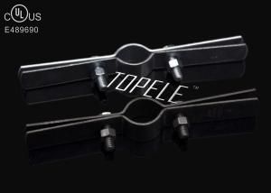China Zinc Plated Steel Pipe Clamps / Black Riser Pipe Clamp With Bolt UL Certification factory