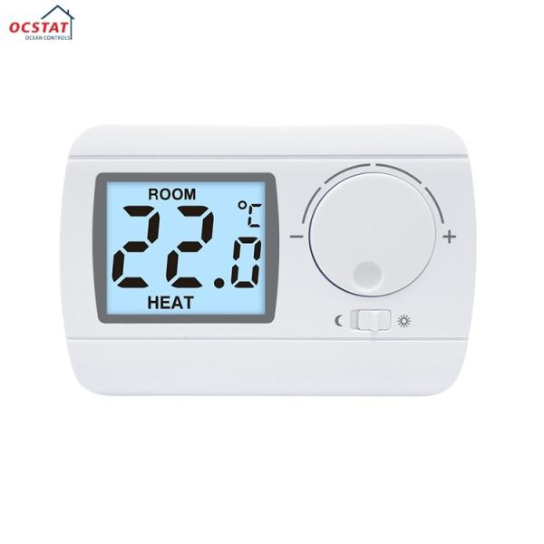 Riseem 230V LCD ABS HVAC System Thermostat 1 Deg Accuracy For Household Gas