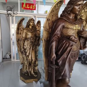 Bronze Archangel Saint Michael Statues Religious Angel Gabriel Sculpture Holy