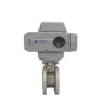 DC24V Short Flange Connection Electric Actuated Ball Valve High Temperature Ball