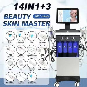 China Multifunction Hydra Facial Machine Stationary Oxygen Beauty Machine 14 In 1 factory