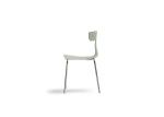 Nordic Green Stackable Metal Dining Chair Curved Backrest
