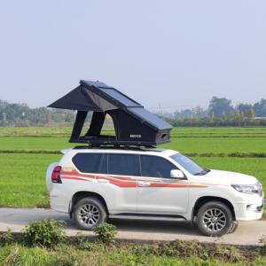 China 2-3 Person Hardshell Auto Roof Top Tent With Solar Panel Aluminium factory