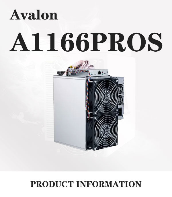 BTC Canaan Avalon Miner , 3400W SHA 256 Avalon A1166 PROS 75T