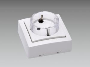 China Surface Mounted European / French Socket For Furniture Kitchen , Bathroom Application factory