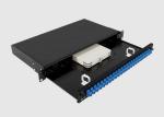 19" Rack Mounted Fiber Optic Patch Panel 24 Port SM Duplex Adapters