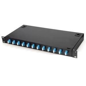 China Metal Rack Mount Patch Panel 12 LC Duplex Coupler FTTH Termination Box factory