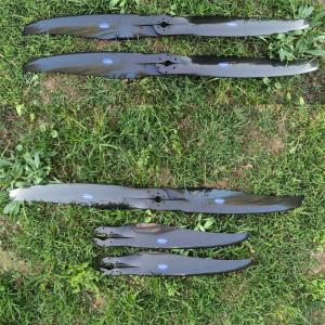 China ROS motor Ros 100 125 200 engine paramotor carbon propeller powered parachute propellers 125cm 130cm 2 blades 3 baldes factory