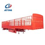 3 Axle Fence Semi Truck Trailer with 90 W mm*13 Thickness mm*10 Layer Leaf