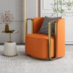 Fuchsia Creative Luxury Velvet Sofa Chair Gold Stainless Steel Armchair Custom