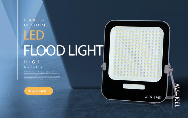 KCD High Power IP65 Rectangular Fixtures Dimmable Top Selling Garden Outdoor Floodlight 6500k LED Flood Light Gray Color