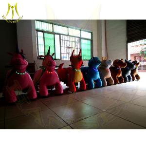 China Hansel entertainment coin operated drivable kids electric ride animal children indoor amusement park ride on cow toy factory
