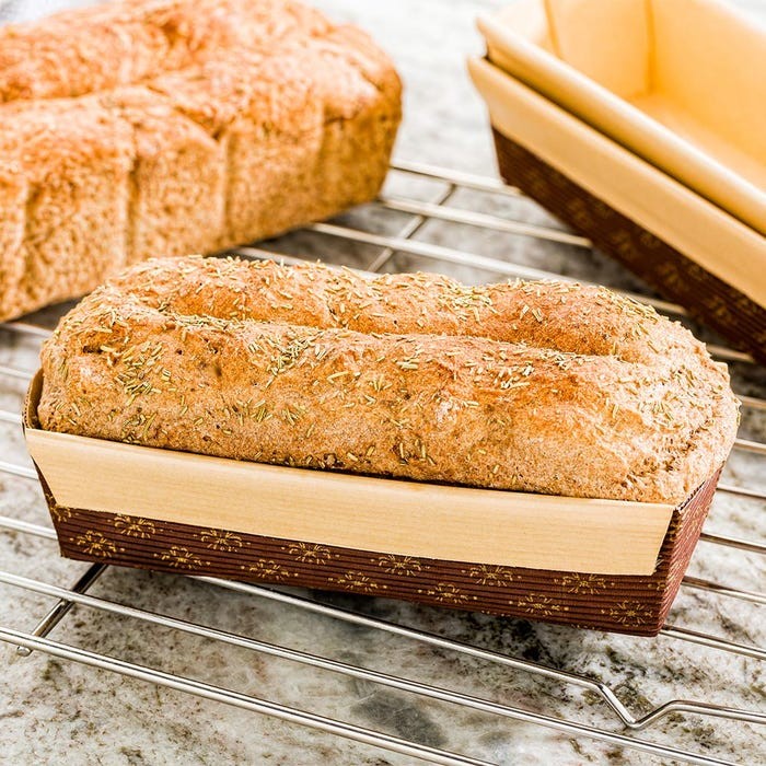 Kraft greaseproof paper bread baking pans color printing custom paper baking pan paper bakeware loaf pan