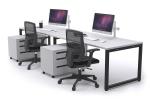 Commercial Office Furniture Partitions , 42 Mm Thickness 2 Person Office