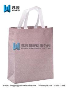 China 100gsm Eco glitter film lamination Non Woven Bag /Promotional Custom Laminated PP Non Woven Tote Shopping Bag factory