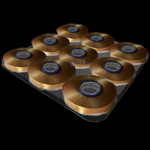 Customized Disposable Plastic Transparent 9 Holes Yarn Wrapped Tray