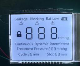 China Monochrome White Custom Segment LCD Display HTN Positive 3.3V 27PIN factory