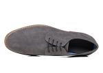 Suede Leather Flat Casual Shoes , Handmade Grey Mens Leather Driving Shoes