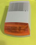 Outdoor siren with strobe lights and metal cover inside for siren horn strobe