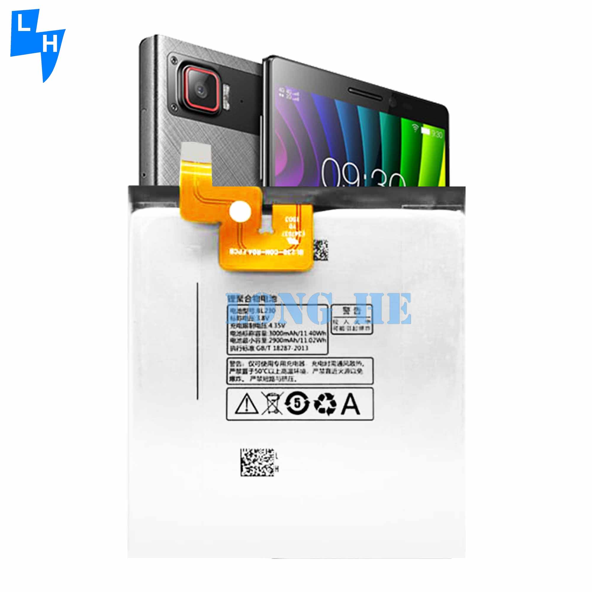 BL230 4.35V 3000mAh Cell Phone Battery for Lenovo Vibe Z2 Z2W Z2T Original Capacity