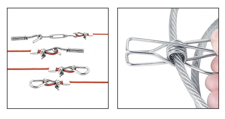 Plastic Coated galvanized Colorful PVC Coated Steel Wire Rope 1*7 7*7 7*19 Cable rope for Bending Construction