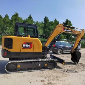 China 36KW SANY SY55 Mini Excavator 5.78TON Crawler Digger with Advanced Technology factory