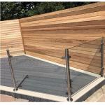 Balcony Handrail Glass Balustrade With Aluminium / Stainless Steel Tube 42.4x1