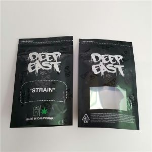 3.5g 7g 14g Holographic Film Stand Up Pouch Packaging