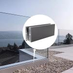Aluminum U Channel Clamp For Glass Railing Frameless Glass Fence With Secure