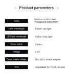 LLLT 450nm 660nm Reduces Blood Viscosity Laser Watch For Diabetes Elderly Use