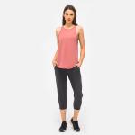 250gsm Mesh Fitness Loose Fit Activewear T Shirts Yoga Tank Top Hollow Back Vent