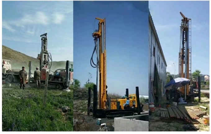 St 200 Crawler Mounted Large Water Well Borehole Drilling Rig For Deep Underground