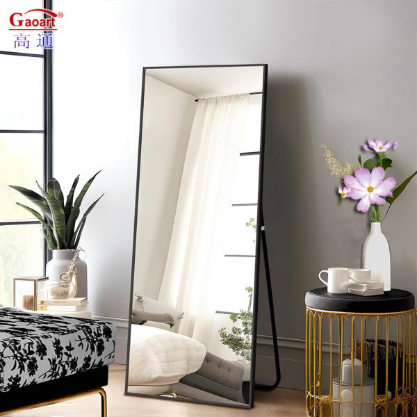 Best Modern Stylish Aluninium Alloy Frame Standing Floor Mirror for Bedroom