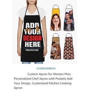 Personalized Apron For Men - Chef Cook Custom Your Design Photo Picture Text DIY