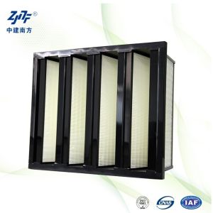 China High Dust Collected HVAC System W Cell V Bank Air Filter 99.99% For Cleanroom Laminar Flow Hood on sale