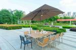11 Pieces Outdoor Patio Furniture Plastic Wood Expandable Aluminum Garden Table