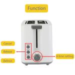 Home Breakfast Sandwich Pop Up 2 Slice Toaster Reheat Function