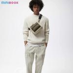 Men's Sports Waist Bag Multifunctional Outdoor Travel PU Leather Messenger Bag