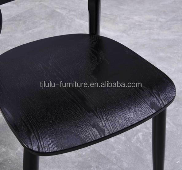 Modern Luxury Household/Hotel Dining Chair with Stackable Design and Solid Wood Material