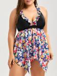 swimwear women bikini Large size swimsuit black dress Beach vacation sexy piece