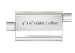 Stainless Steel 4" X 9" Oval Center / Offset Straight Through Muffler